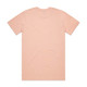 A peach-coloured T-shirt with a simple design, featuring a crew neck and short sleeves.
