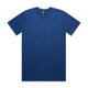 A blue classic tee featuring a round neck and short sleeves. The shirt has a logo on the inside label.