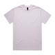 A plain heavy white t-shirt with a round neckline and short sleeves, featuring a small logo.