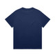 A navy blue T-shirt featuring a plain back design. The shirt has a logo or branding.