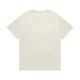 A plain cream Heavy Tee t-shirt with a crew neck and short sleeves, featuring a logo on the back.