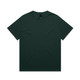 A dark green heavy tee with short sleeves and a tag at the neckline. The shirt features a simple design.
