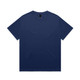 A navy blue t-shirt with a standard crew neck design, featuring a logo on the label.