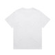 A plain white t-shirt featuring a crew neck and short sleeves. It has a smooth texture and no visible branding.