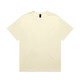A cream-coloured heavy tee with a simple design and a logo at the neckline.