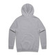 A grey hoodie featuring a spacious hood and long sleeves, with a simple design and no visible branding.