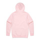 A pink hoodie with a hood and raglan sleeves, featuring a plain back without any visible logos or branding.