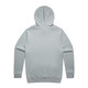 A light grey hoodie with a hood and long sleeves, featuring a plain back design. A light grey hoodie with a hood and long sleeves, featuring a plain back design.