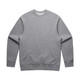 A grey jumper with long sleeves and a crew neck. It features a logo on its front. A grey jumper with long sleeves and a crew neck. It features a logo on its front.