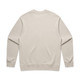 A beige jumper with long sleeves and a crew neck, featuring a plain back and ribbed cuffs.