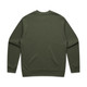 A green sweater with a simple design and a ribbed cuffs and hem, featuring no visible branding. A green sweater with a simple design and a ribbed cuffs and hem, featuring no visible branding.