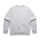 A light grey sweater with a crew neck and long sleeves, featuring a subtle logo on the front. A light grey sweater with a crew neck and long sleeves, featuring a subtle logo on the front.