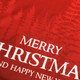 A red sweatshirt featuring a forest design and white text stating "Merry Christmas and Happy New Year."
