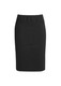 A classic knee-length skirt in black with a sleek design and subtle detailing. It features a waistband and no visible branding.