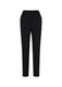 A pair of black women's bandless elastic waist pants with a tailored fit and side pockets.