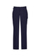 Navy cargo pants featuring multiple pockets and a comfortable waist design. The pants have a branded logo.