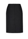 A black women's relaxed fit lined skirt with a subtle zip at the back and a simple design.