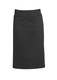 A black women's skirt with a relaxed fit and lined interior. Features a smooth waistband and simple design.