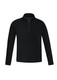 A black unisex Merino wool mid-layer pullover with a quarter-zip collar and long sleeves.