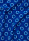 A blue tunic fabric featuring a white daisy print pattern. The material appears smooth and has a draping quality.