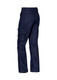 A pair of women's rugged cargo pants in navy blue, featuring multiple pockets and a relaxed fit.