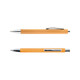 A bamboo pen with a sleek design featuring silver accents, showcasing a light natural wood finish.