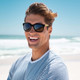 Bamboo sunglasses featuring a stylish black frame and tinted lenses.