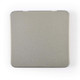 A metal tin box with a flat, silver surface designed to hold colored pencils.