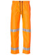 Hi-Vis safety pants in bright orange with reflective 3M tape details. Features an elastic drawstring waist and logo branding.