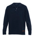 A dark navy jersey featuring a quarter zip and a logo on the side. Perfect for sports and casual wear.