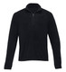 A black mid-layer jumper with a half zip and long sleeves, featuring a collar and a smooth texture.