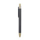 Abele Bamboo Click Pen in grey with a bamboo tip, featuring a clip and transparent section.