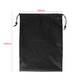 A black travel laundry bag with drawstring closure, measuring 420mm by 520mm. It features a logo.