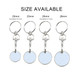 A keyring featuring a printed trolley coin, available in four sizes: 20mm, 23mm, 25mm, and 28mm. Includes a metal clasp.