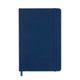 A dark blue Venture A5 Notebook featuring a smooth cover and an elastic band closure.