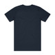 A navy blue Block Tubular Tee featuring a plain back and a branding logo on the lower side. A navy blue Block Tubular Tee featuring a plain back and a branding logo on the lower side.