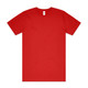 A red Block Tee with a simple design and a discreet logo on the label.