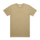 A beige Block Tubular Tee featuring a classic crew neck and short sleeves. The shirt includes a brand logo. A beige Block Tubular Tee featuring a classic crew neck and short sleeves. The shirt includes a brand logo.