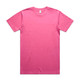 A pink Block Tubular Tee with a crew neck design and short sleeves, featuring a logo.