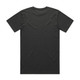 A black t-shirt featuring a plain back design and a small logo at the neck area.