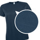 A dark navy women's t-shirt featuring a textured fabric design and a sporty style. The shirt has a logo on it.