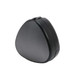 A black, triangular-shaped portable charging cable with a sleek design and a logo.