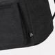 A black canvas cooler bag with a zipped pocket and a subtle logo on the side.