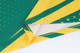 A green and yellow long-sleeve sports shirt featuring a micro mesh design and a logo on the fabric.