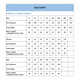A size chart displaying measurements for men's, women's, and kids' long sleeve shirts in various sizes.