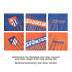 A reversible jersey in blue and orange, featuring a logo and text designs for branding and enhanced breathability.
