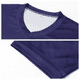 A deep purple unisex V-collar tee shirt, featuring a branding logo and detailed stitching at the neckline.