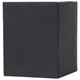A black, plain gift box with a smooth surface, featuring a rectangular shape and no visible branding.