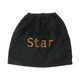 A black boot cover with a gold embroidered "Star" lettering on the front.