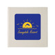 A note block with a blue cover featuring a yellow sunset design and the text "Sunnydale Resort" below a dolphin.